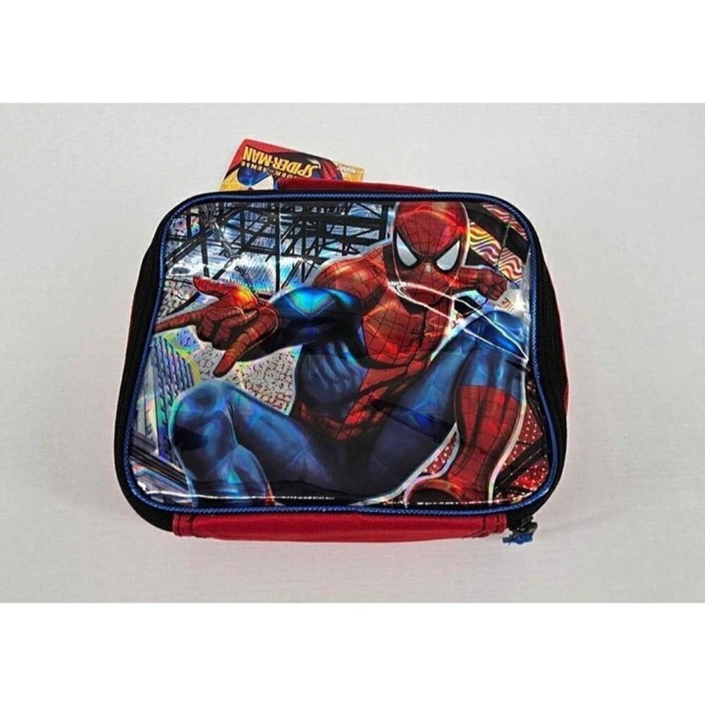 New Marvel Spider-Sense Spider-Man Zip Lunch Bag 10" W × 8" H